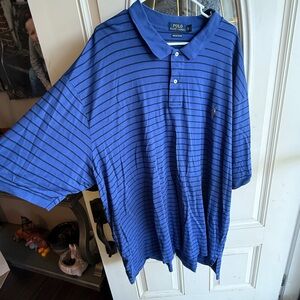 Ralph Lauren Men's Navy Striped Polo Shirt